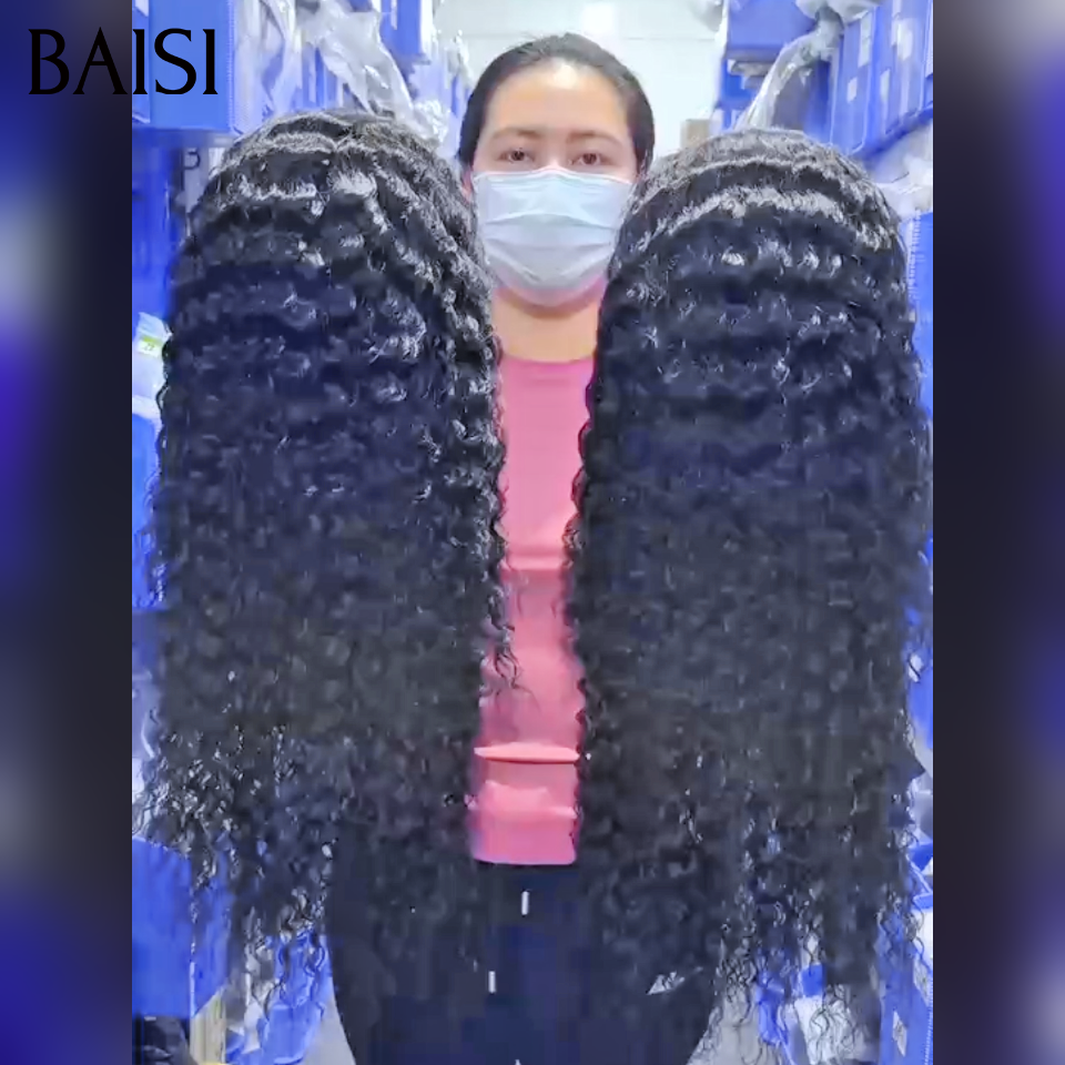 BAISI Perruque deep wave 24 pouces 149€ en noir en 100% Cheveux Humains