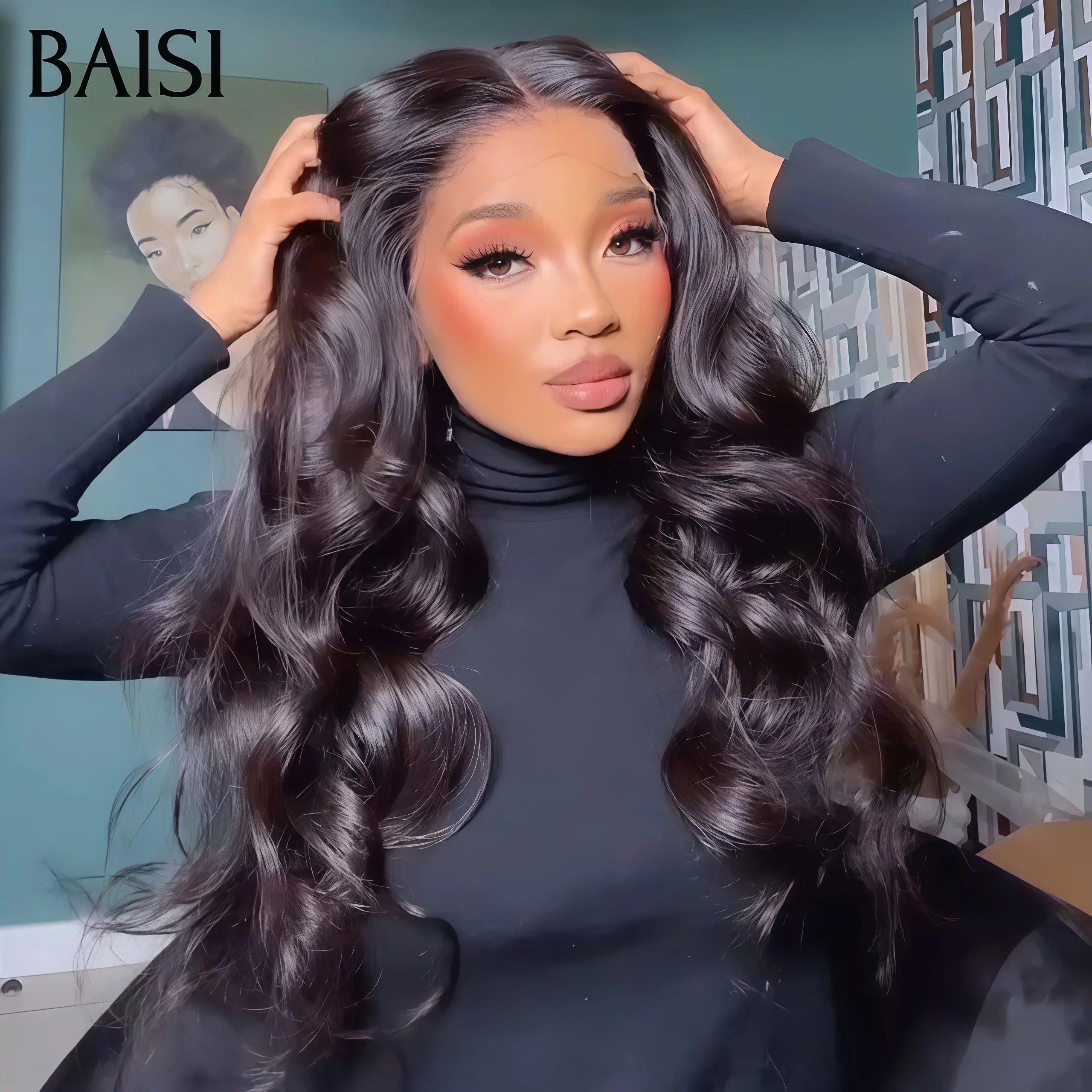 BAISI 3 types de perruques différents Flash Offer PROMOTION 13X4 lace 24 Pouces Body wave 130€ et 13X4 Mixte curly wave 26 Pouces et 4X4 lace curly wave 8 Pouces en 100% vrais cheveux humains BS60