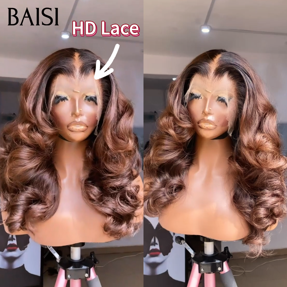 BAISI 100% vietnam Hair 5x5 HD lace ondulé 22 pouce 249€ 300% densité 100% Bonne Qualité ou 2x6 Lace SDD lisse en couleur Marron 20 Pouces 100% Cheveux Humains