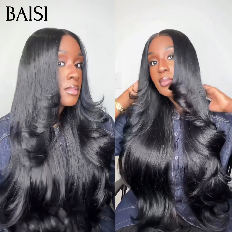 BAISI Grand Promo Lace Frontal Perruque 100% Raw Hair Body Wave 18 pouce 109€ ( Reçu 48H ) ou 20 pouce 119€ Aéré sans être chaud En Haut De Gamme En 100% heveux humains