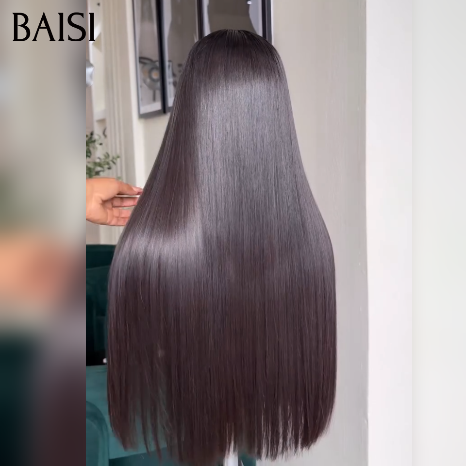 BAISI Grande SALDI IVA 0€ 115€ 12 Pollici SDD BONE Dritto 300% densità 100% Capelli Vietnam 2x6 Chiusura in Pizzo Parrucca Liscia in 100% Capelli Umani Capelli Vietnam FR38