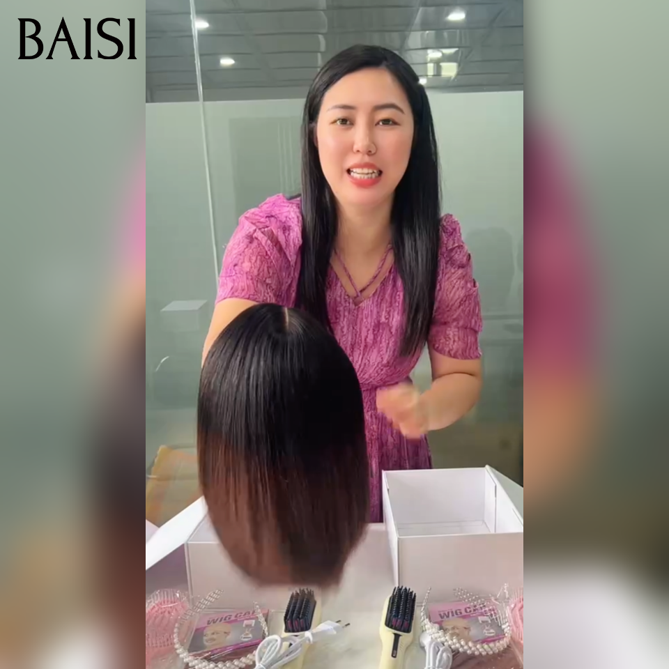 BAISI 2X6 lace Perruque 10 Pouces 100% VIETNAM HAIR Lisse BOB en couleur NOIR MARRON et Mixte Miel de luxe en 100% Cheveux Humains