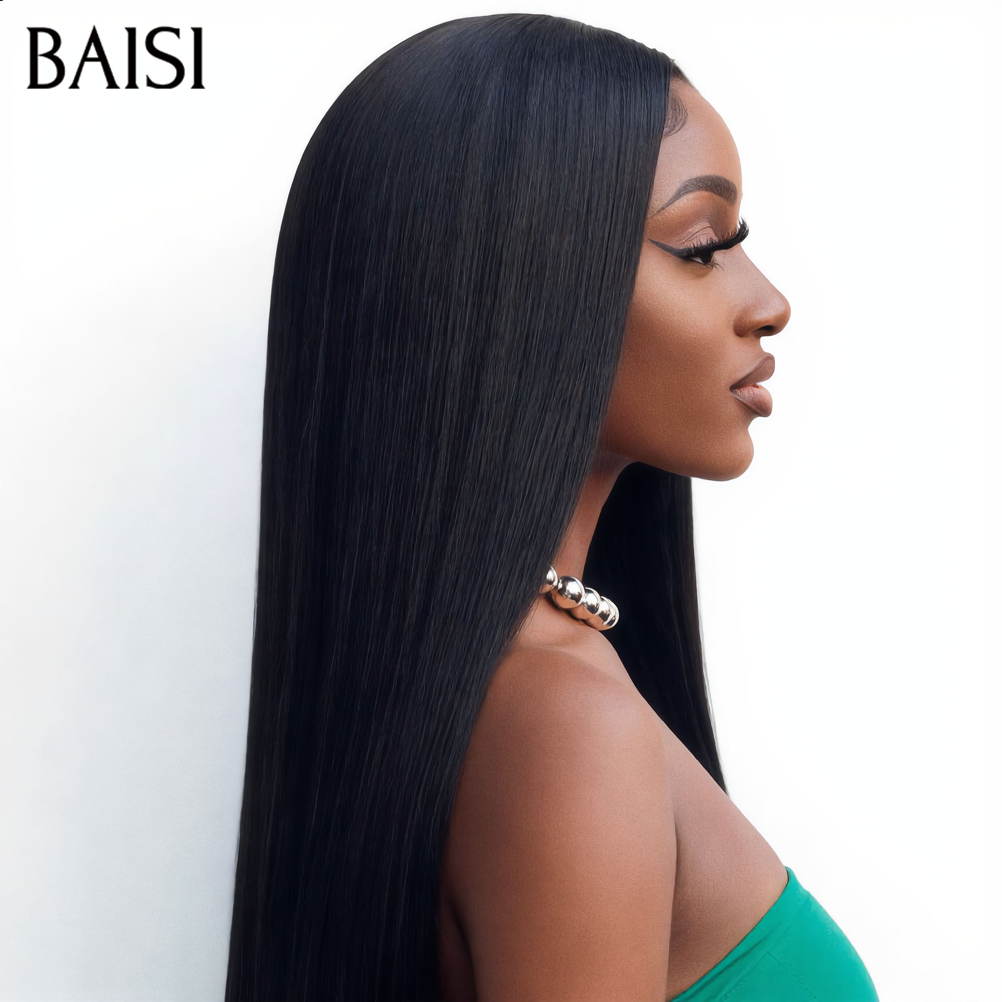 BAISI 13X4 Perruques de Luxe Haute Qualité Lisse 18 pouces 169€ 250% densité A2 Fabriquées par les cheveux double drawn
