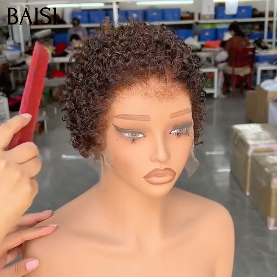 BAISI Frontale in pizzo 13x4 onde ricce 49€ o GRANDE SALDI Pixie #905 afro riccio 69€ 2 Parrucche Pixie Lace Frontale 139€ In 100% Capelli Umani