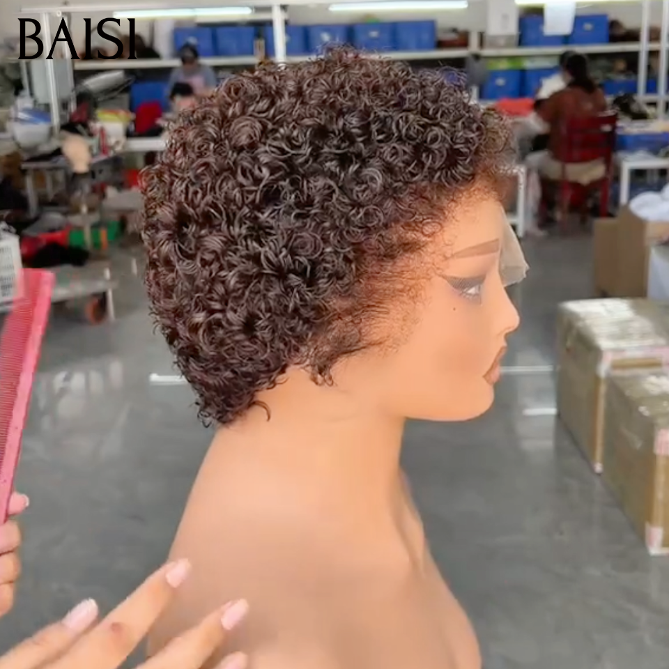 BAISI Frontale in pizzo 13x4 onde ricce 49€ o GRANDE SALDI Pixie #905 afro riccio 69€ 2 Parrucche Pixie Lace Frontale 139€ In 100% Capelli Umani