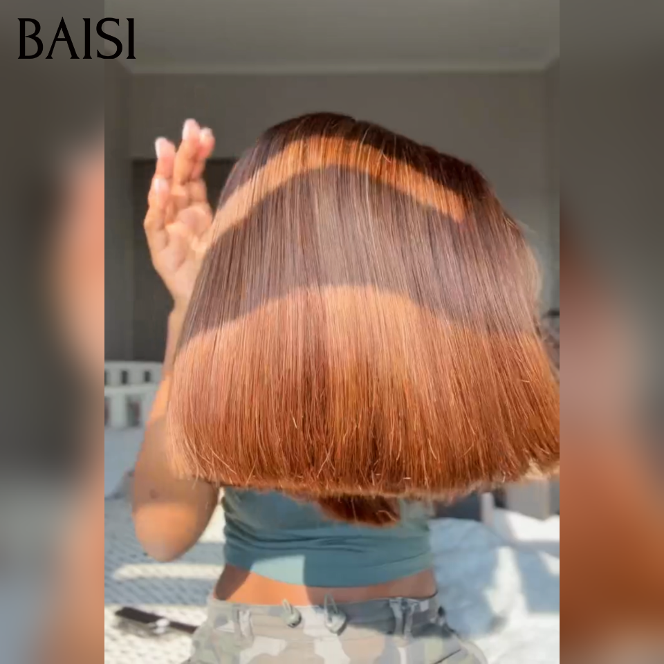 BAISI 6 Perruques 366€ 8 pouce 2X6 lace de luxe 100% Vietnam hair BOB Lisse 6 Couleurs NOIR ou 1BT99J ou 1BT4# ou P4/27# ou 4# ou 1BT30# ou en 100% Cheveux Humains BS65