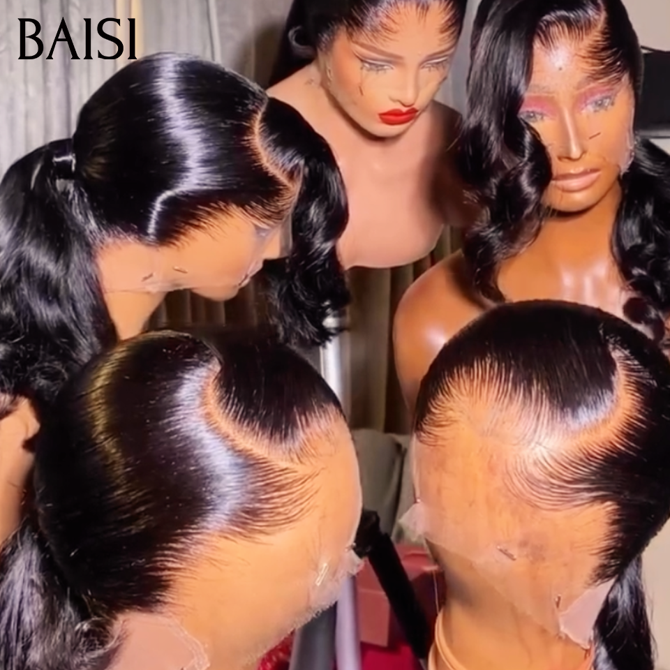 Parrucca in pizzo BAISI 360 Body Wave Acconciatura chignion in veri capelli umani