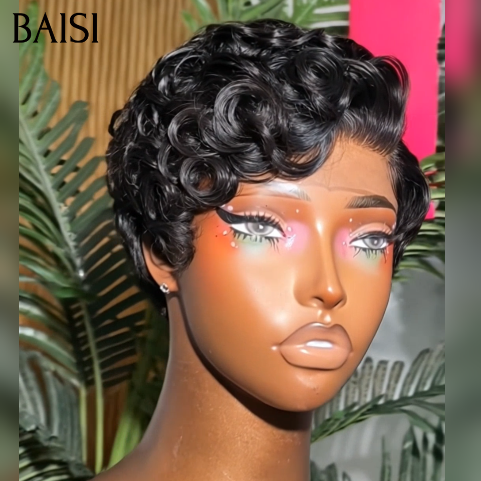 BAISI Promotion 2 Coupes noir et marron 75€ ou 2 Perruques bob Prix en gros 174€ 100% vrais cheveux humains