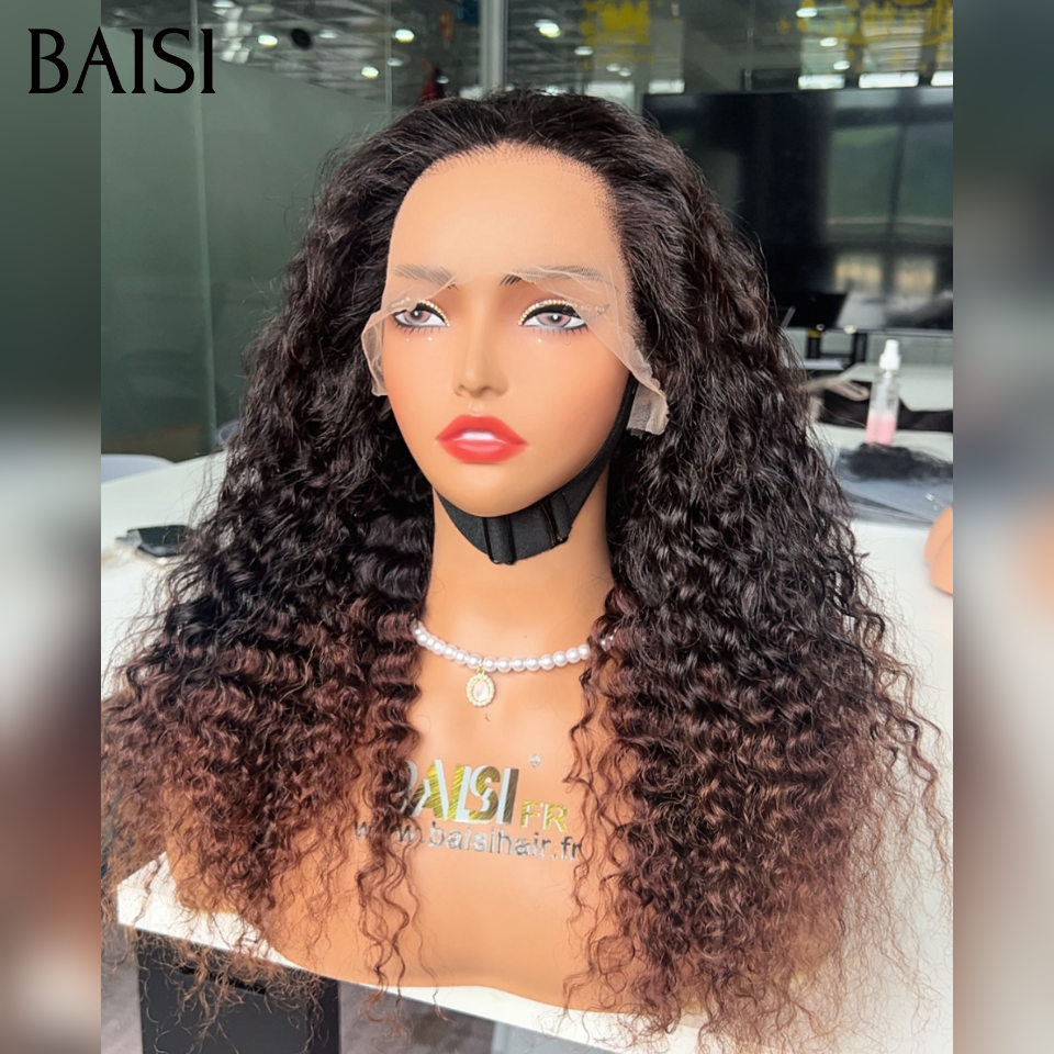 BAISI Achetez 1 + 1 Gratuite=200€ ou 1 Marron 13x4 lace frontal deep wave 1BT4# 20 Pouces 109€ vrais Cheveux Humains