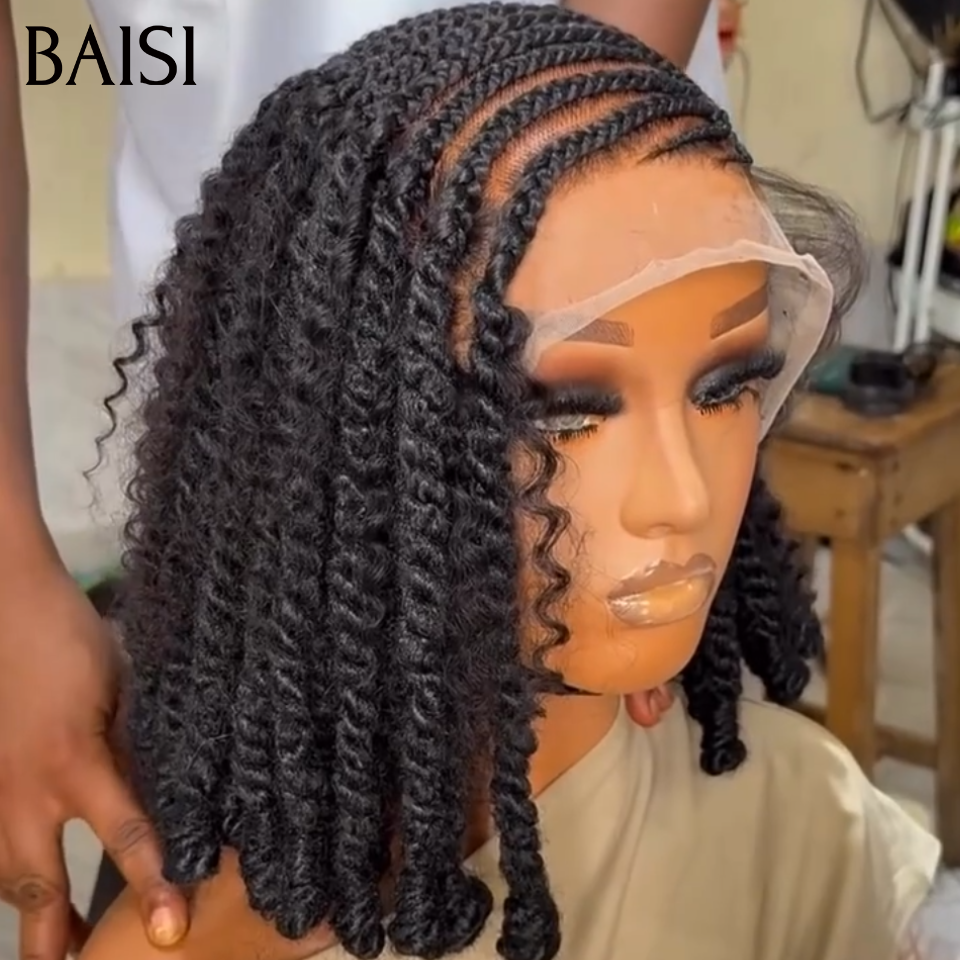 BAISI vente flash 1 perruque full lace natte contre la chaleur vrais cheveux 169€ ou 2 Perruques 120€ blended hair 32 pouce Lisse Moitié Prix MP50
