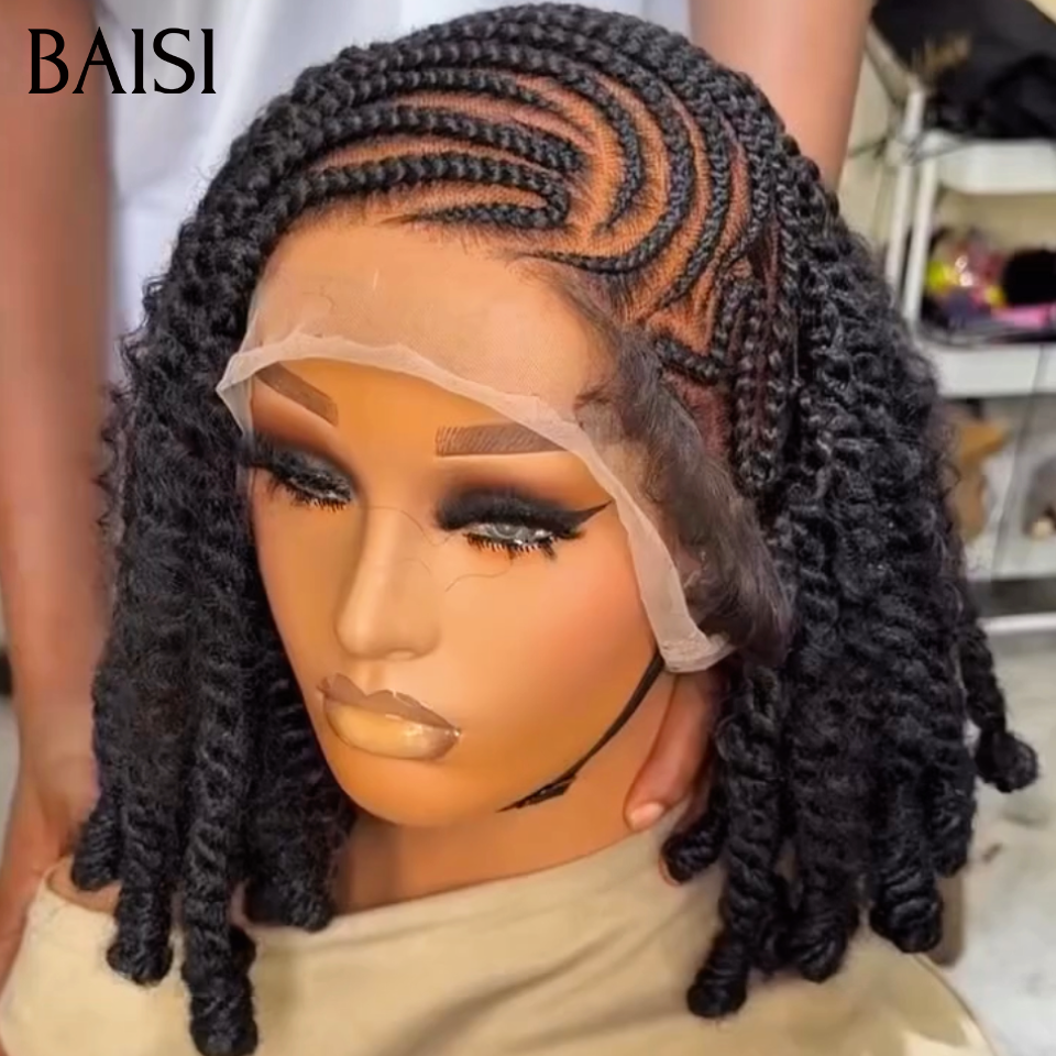 BAISI vente flash 1 perruque full lace natte contre la chaleur vrais cheveux 169€ ou 2 Perruques 120€ blended hair 32 pouce Lisse Moitié Prix MP50