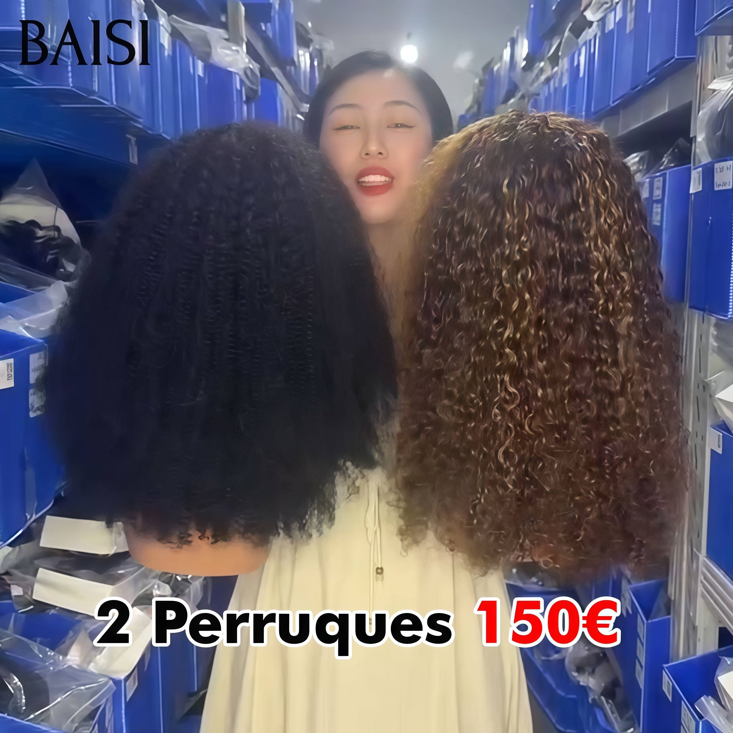 BAISI Set 2 parrucche PROMOZIONE in capelli veri 100% € 164 E € 120 (non serve codice)