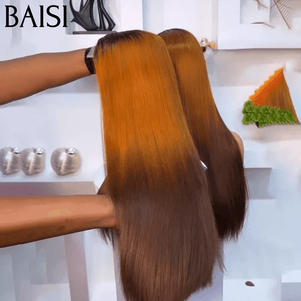 BAISI 4x4 Perruque Lisse Couleurs personnalisées 20 pouces 198€ de luxe 250% densité en 100% Cheveux Humains