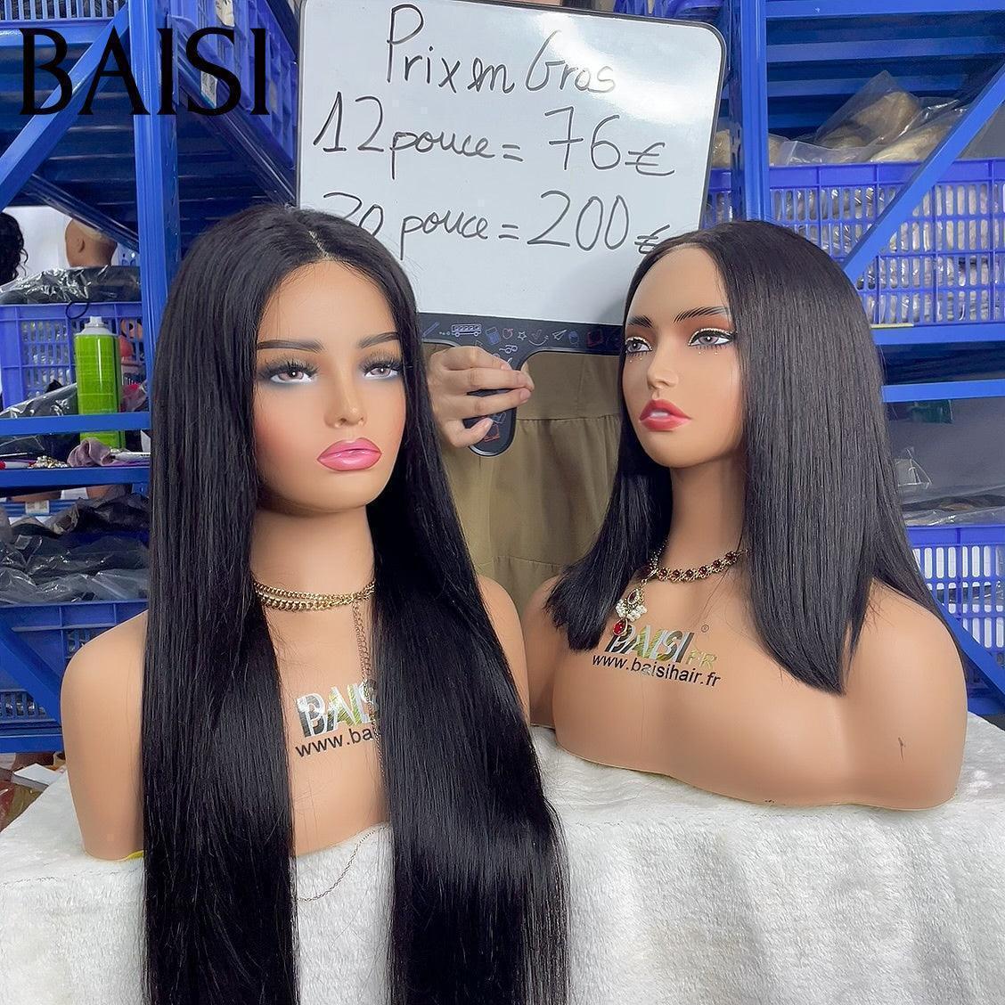 BAISI Achetez 2 perruques minimum au prix d'usine fournisseur 13X4 lace frontal deep wave 24P 129€ ou 4X4 lace closure 30 pouces ou 2X6 lace 12 pouces bob lisse en France TVA 0€ en 100% vrais cheveux humains (Pas Besoin De Code)