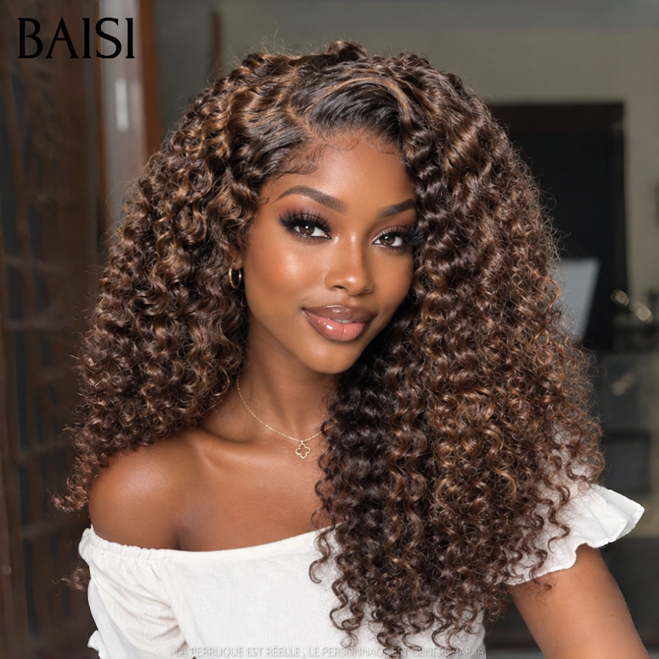 2 perruques 120€ vrais cheveux raw hair Noir + Marron 12 pouces 13*4 lace frontale deep wave et curly Confortable 100% Cheveux Humains