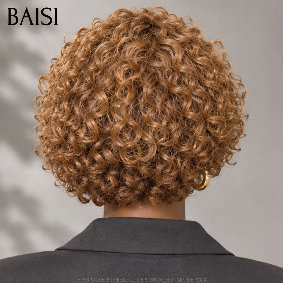 BAISI Peluca Curly Wave 14 pulgadas 138€ o 18 pulgadas 198€ Color negro 1B# Mucho volumen, muy buena calidad en 100% cabello humano