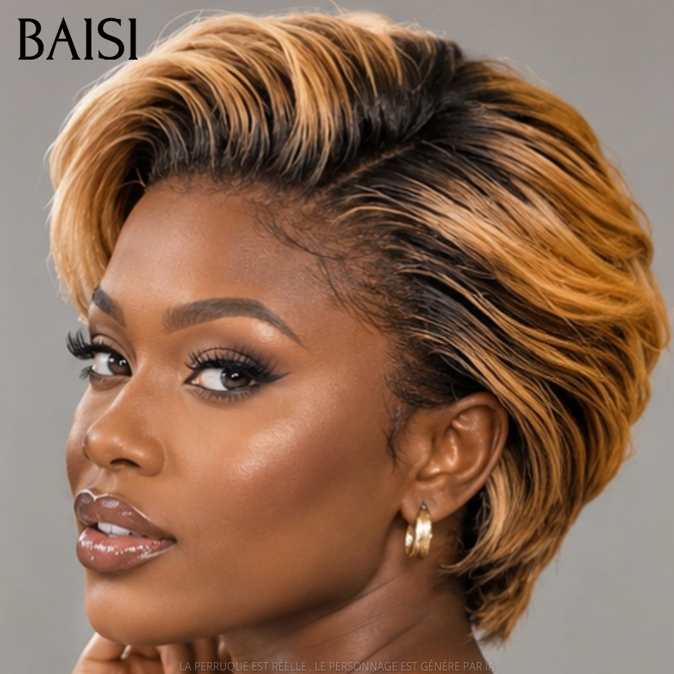 BAISI promo Prix d'usine perruques 3 Courtes 150€ ( Noir + Marron + Mixte 8P ) cheveux humains ou 10 perruques 150€ (3 pièces 32 pouce + 1 pièce 20 pouce + 4 pièces 12 pouce + 2 pièces 10 pouce ) cheveux naturels en soldes blended hair sans retour