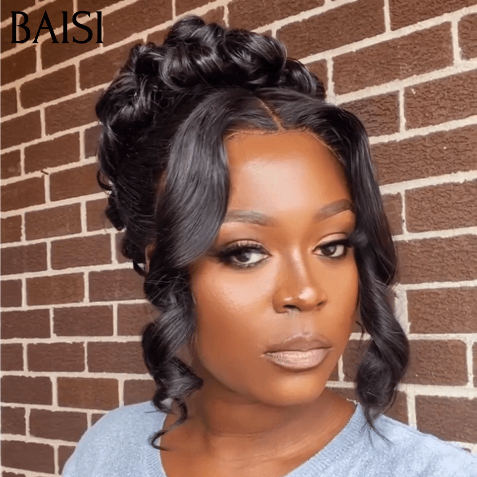 BAISI Coiffure de luxe Sonia Perruques Mariage Prête à porter chignon et personalisation comme sur la vidéo 100% identique avec lace frontale pour mariage ou événement spécial