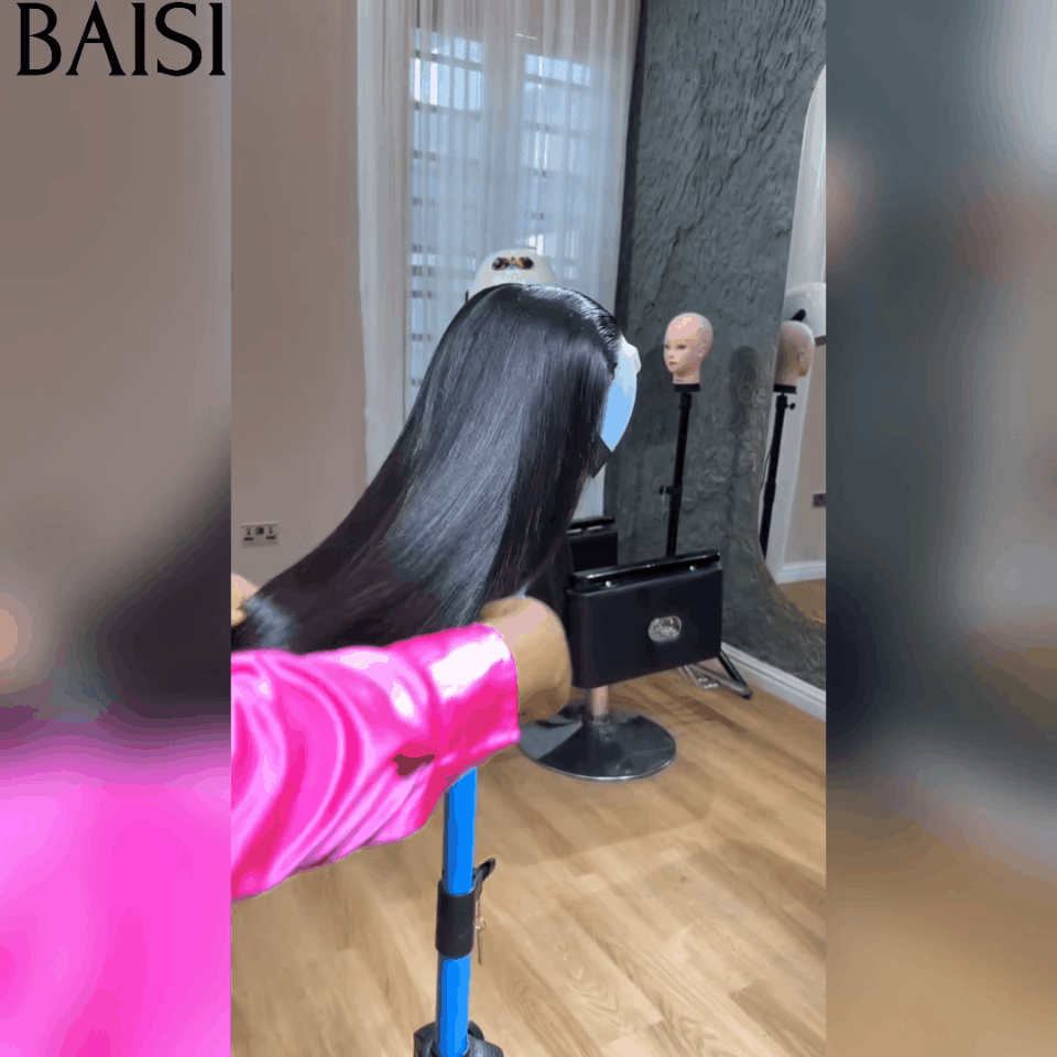BAISI 4x4 Lace Wigs 18-20 Inches Luxury SDD BONE STRAIGHT 100% Vietnam Hair Straight A1 Made by human hair double drawn virgin hair volume 250% density FR38