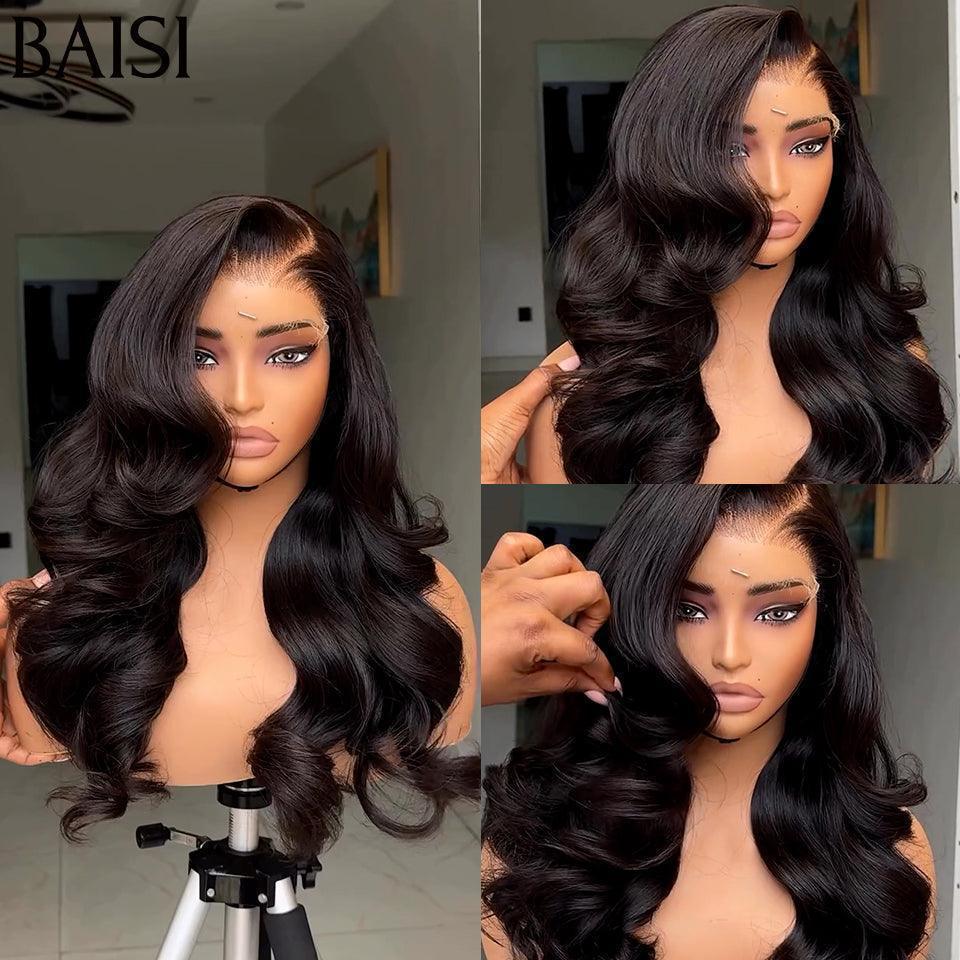 BAISI 4x4 Lace Luxury Wigs 100% Vietnam Hair Body wave volume 250% density A1 Made by double drawn virgin hair