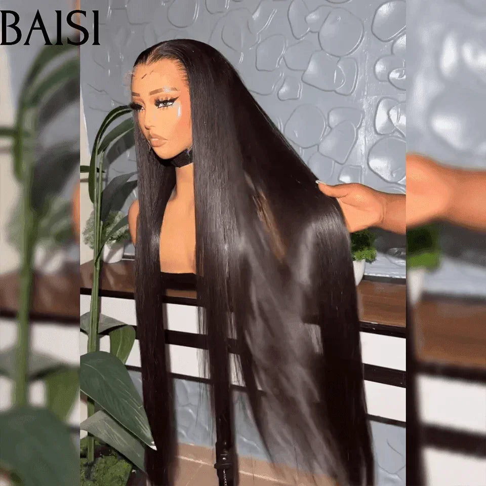 Peruca frontal BAISI lisa em 100% cabelo humano verdadeiro, metade do preço, 20 pouce, 99€ MP50