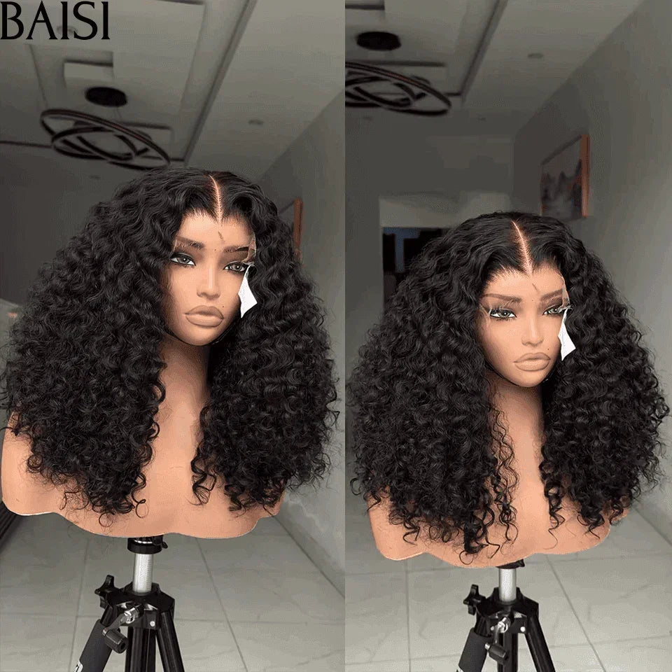 BAISI RAW HAIR Peruca lace frontal 13x6, 300% de volume, cabelo curly wave, densidade super cheia, mais de 10 anos de uso com muito bons cuidados, B Code: FR38