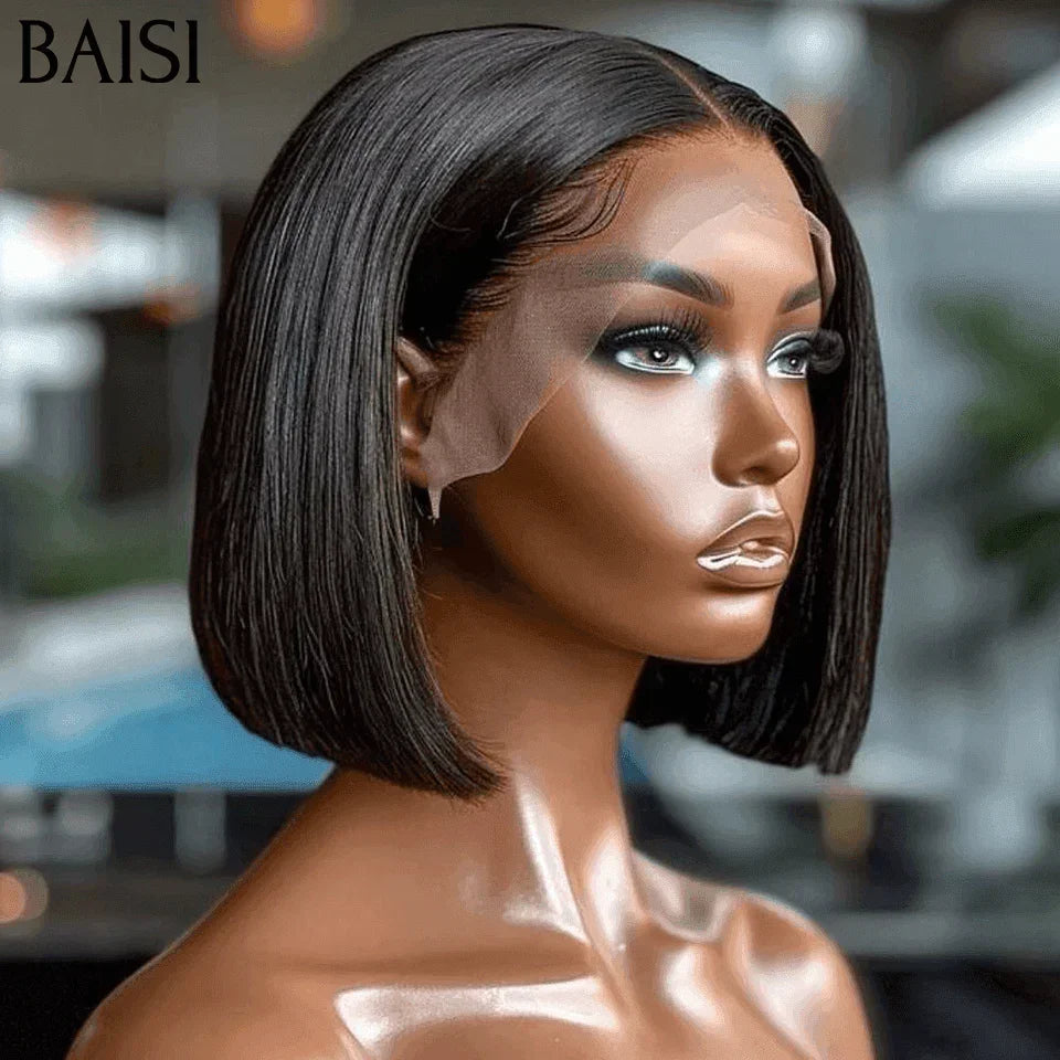 BAISI Perruques en France TVA 0€ Livraison gratuite 2-3 jours en Europe Lisse Straight Bob 12 Pouces raw hair 68€En 100% Cheveux Humains B