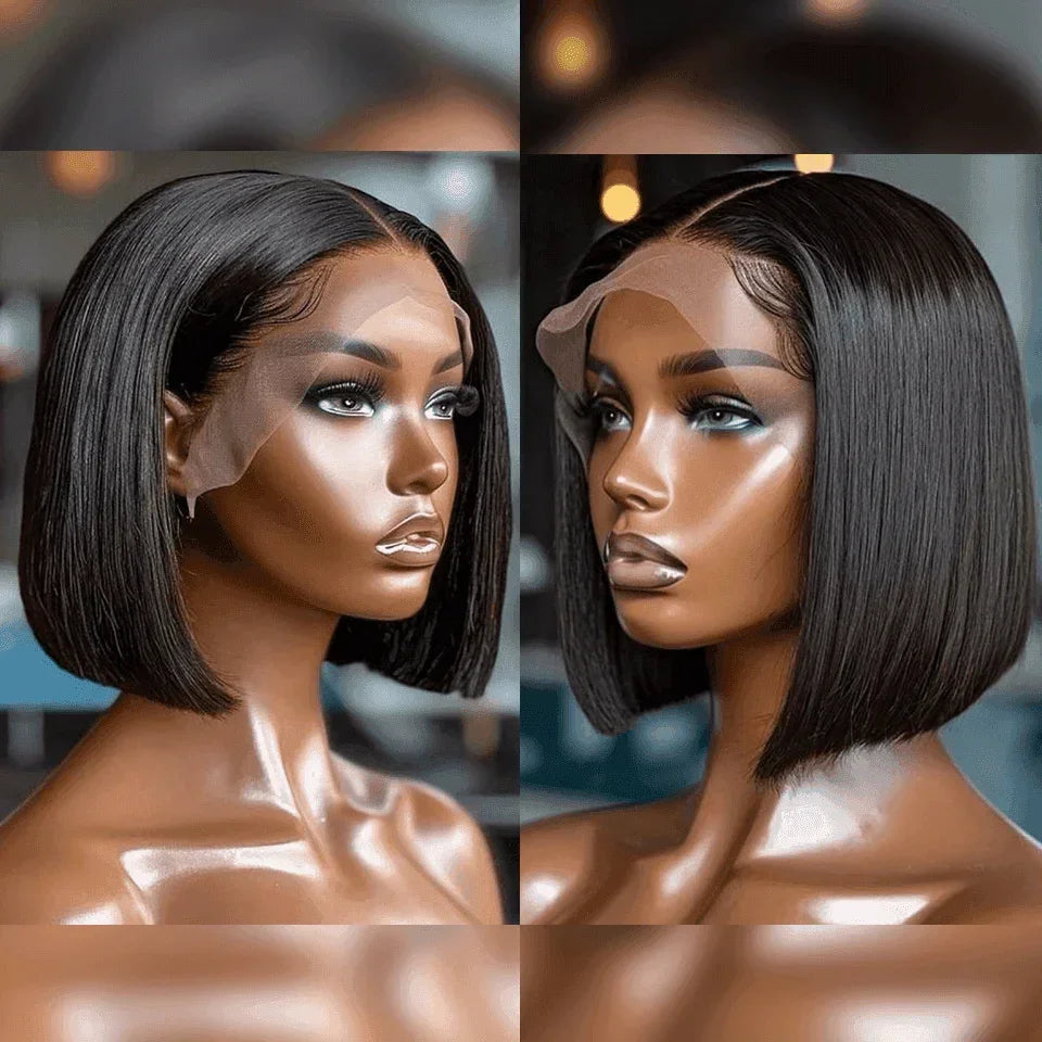BAISI Perruques en France TVA 0€ Livraison gratuite 2-3 jours en Europe Lisse Straight Bob 12 Pouces raw hair 68€En 100% Cheveux Humains B