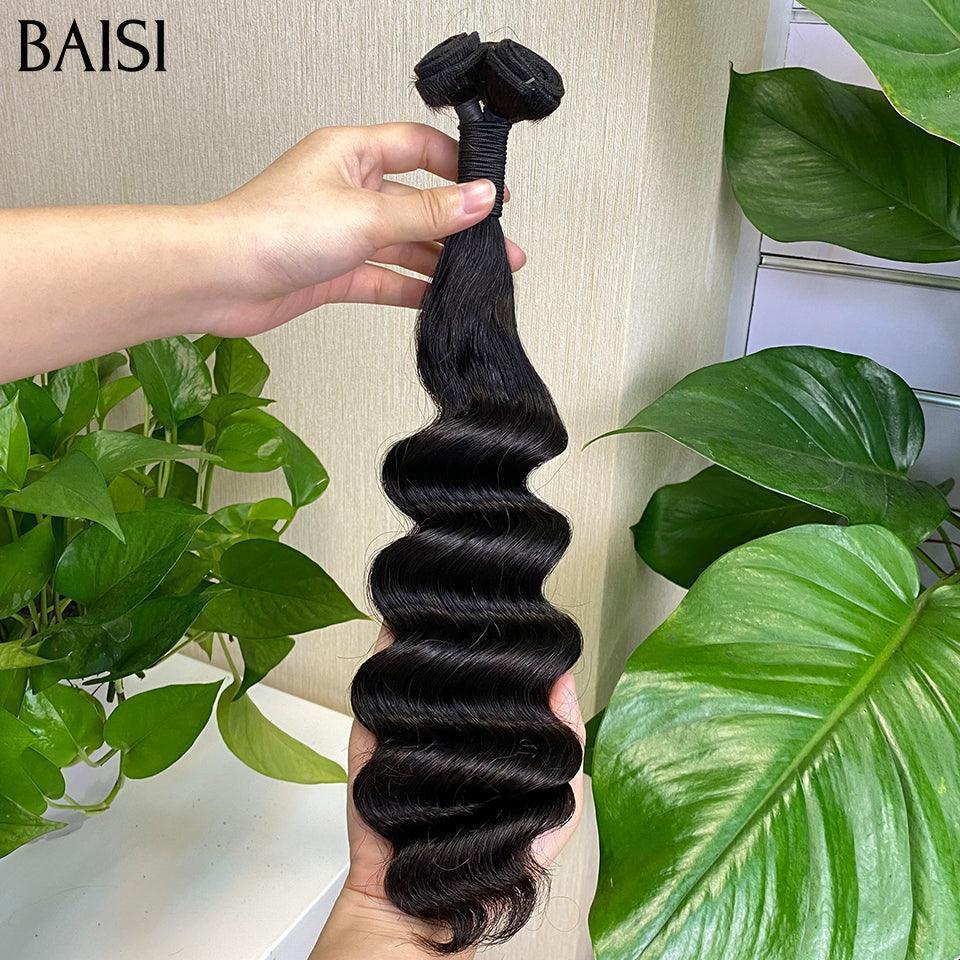 BAISI 15A Grade 3 Boules de Tissages Cheveux Vierges 100% Vietename Hair Double Drawn Fumi Hair loose deep
