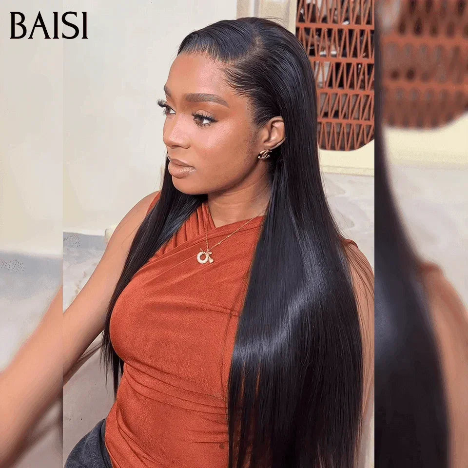 BAISI vendita lampo 2 parrucche liscia e ondulata curly wave in 100% capelli umani veri BS65