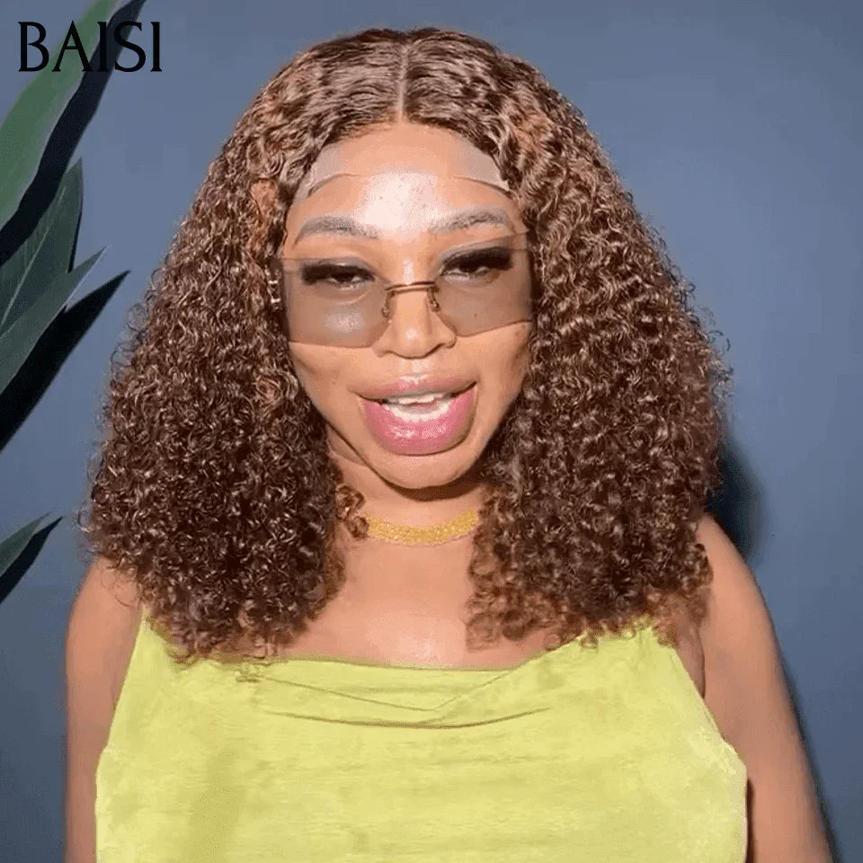 BAISI vendita lampo 2 parrucche liscia e ondulata curly wave in 100% capelli umani veri BS65