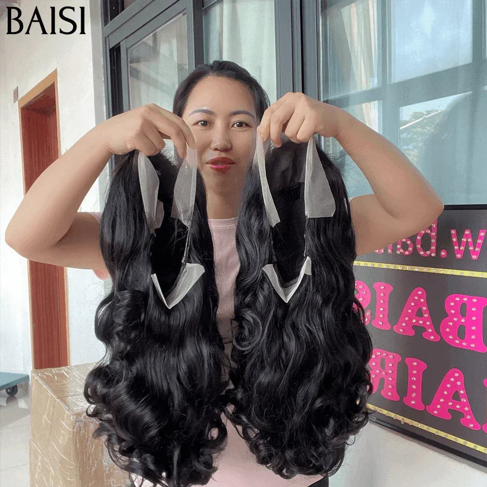 BAISI 3 Bob Wigs 261€ Black No-Glue Easy to Wear or Black Friday Price 139€ 20P 065C or 13X4 Lace Natural Wave Brown 20 Inches 100% Real Human Hair