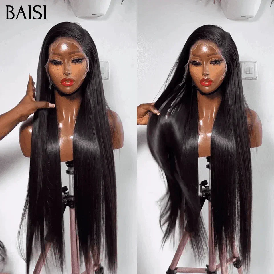 BAISI Perruques en France TVA 0€ Livraison gratuite 2-3 jours en Europe Naturelle En Lace Frontal Lisse En 100% Cheveux Humains