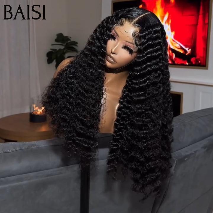 BAISI Acquista minimo 2 parrucche al prezzo di fabbrica fornitore in Francia IVA 0€ 48H arrivo 13X6 Lace Parrucca Deep Wave Di Alta Gamma In 100% Raw Hair (Nessun Codice Necessario)