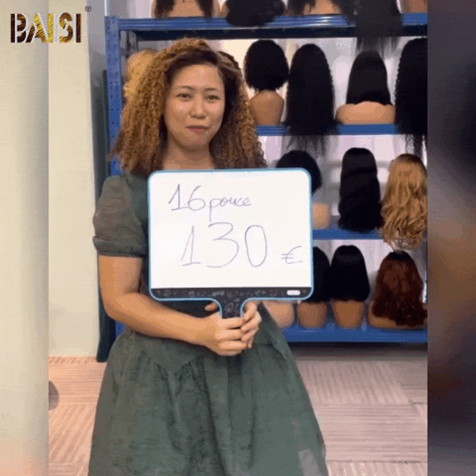 BAISI Bob Frontale 13x4 Riccio € 130 nel colore #4#30#4 In Capelli Veri Al 100% In Grande Promo