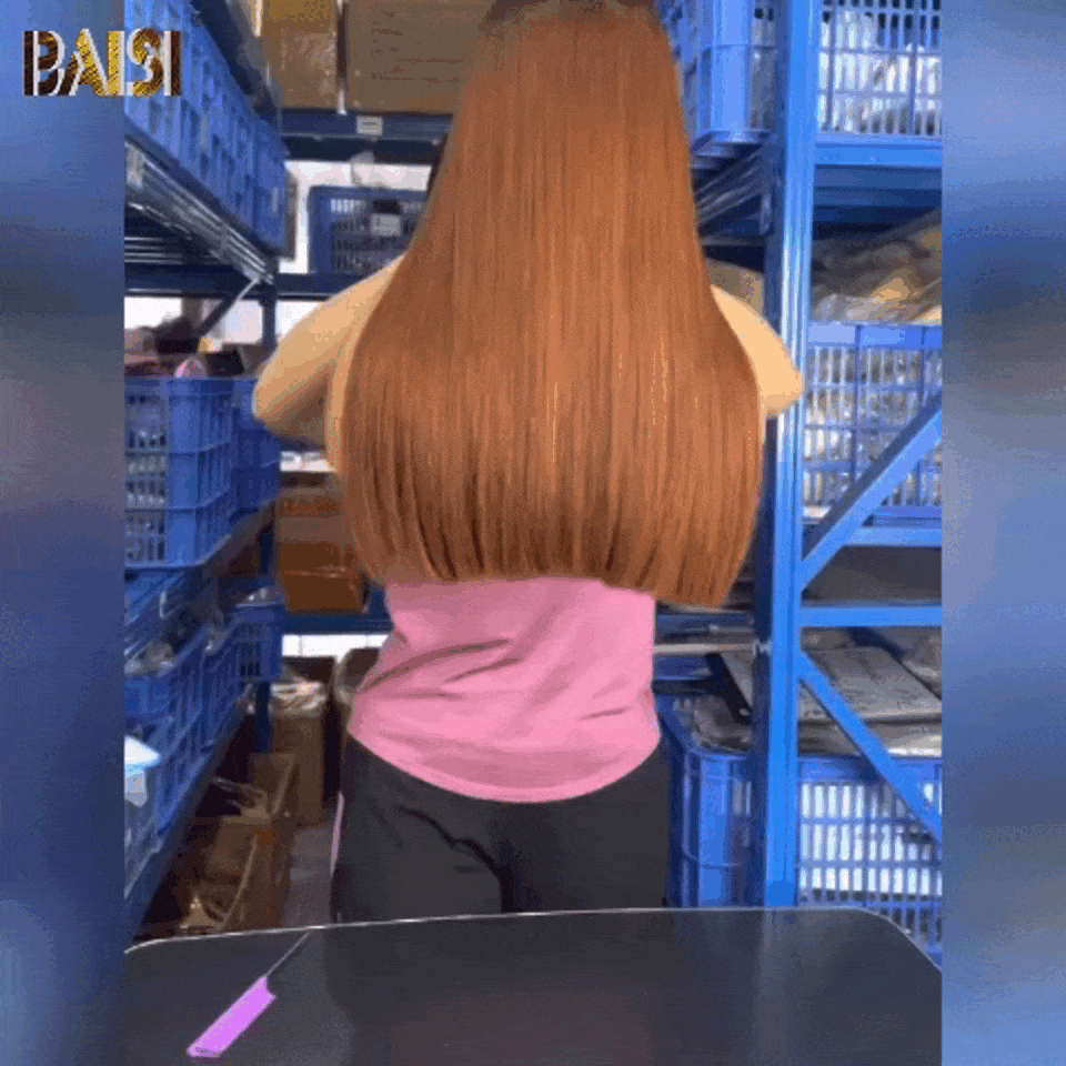 BAISI 2X6 Perruques de Luxe 100% Vietnam Hair Lisse en couleur Marron et Noir 1BT30# 300% densité plus de 20 ans d' utilisations A1 Fabriquées par les cheveux double drawn mèches vièges volume