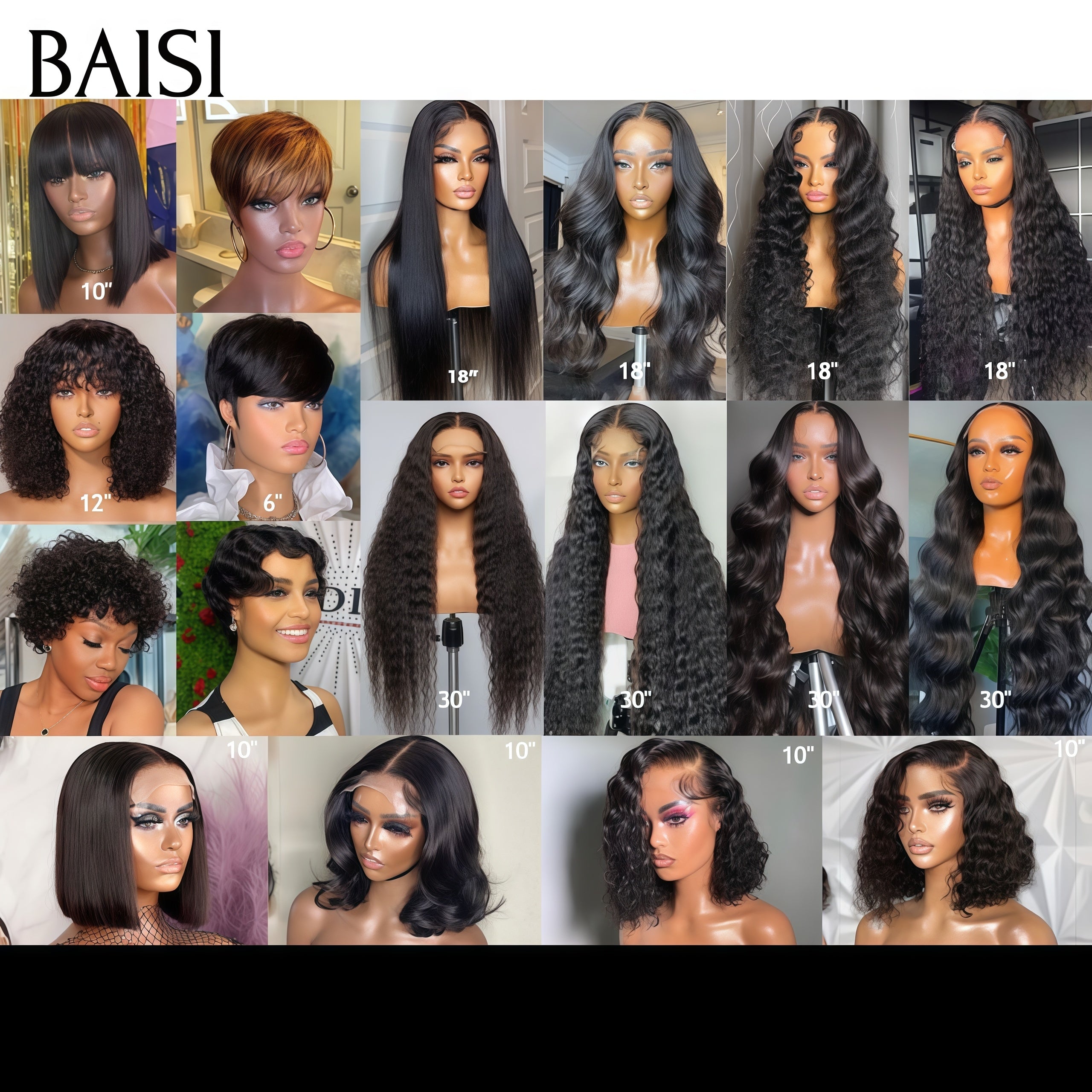 BAISI vente flash 18 perruques 1200€ Prix réduit , Qualité garantie , Demain fini ! en 100% vrais cheveux humains Code: VIP400