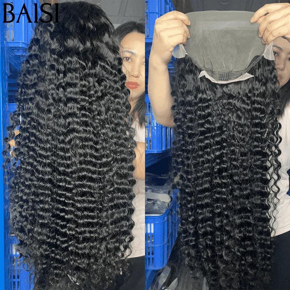 BAISI vendita lampo 2 parrucche 300€ 13X4 lace ricce e lisce in 100% capelli umani veri