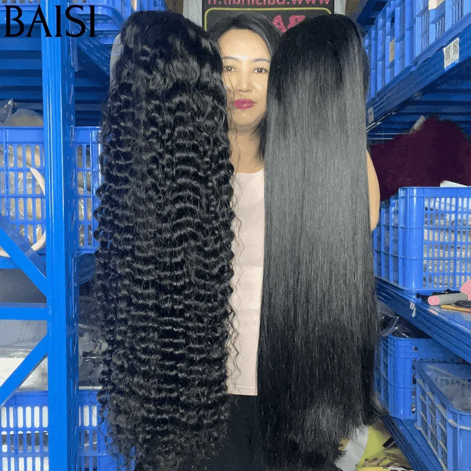 BAISI vendita lampo 2 parrucche 300€ 13X4 lace ricce e lisce in 100% capelli umani veri