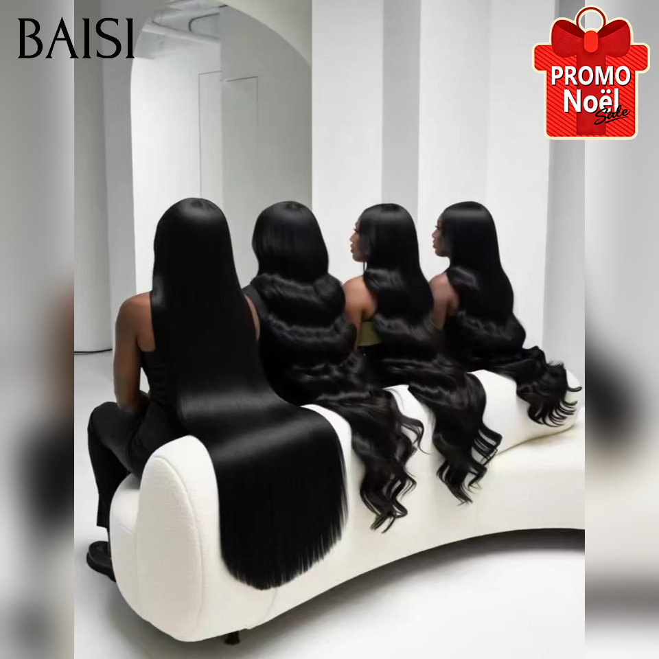 BAISI 4 Perruques 400€ Facile à Revendre 24 Pouces 13x4 lace frontal Body wave et Lisse en 100% Cheveux Humains