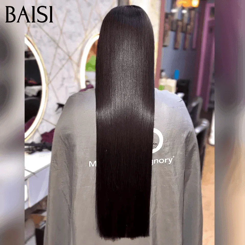 BAISI 100% Viêtnam Hair 2X6 230€ de luxe Peruca Natural Lisa BONE Straight 24 Polegadas em 100% Cabelo Humano BS65