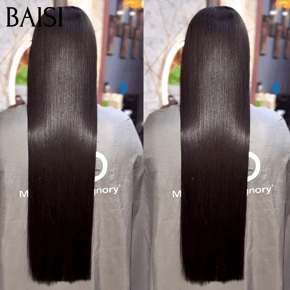 BAISI 100% Viêtnam Hair 2X6 230€ de luxe Peruca Natural Lisa BONE Straight 24 Polegadas em 100% Cabelo Humano BS65