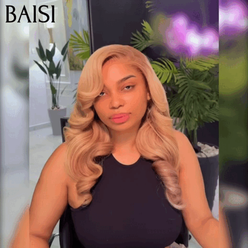 BAISI 13x4 Peruca Lace Front Body Wave na Cor Mel #27 100% Cabelo Humano