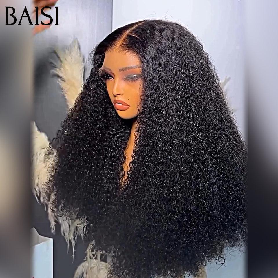 BAISI Frontale 13X4 perruque Curly wave bcp de Volume grande en 100% cheveux humains BS65