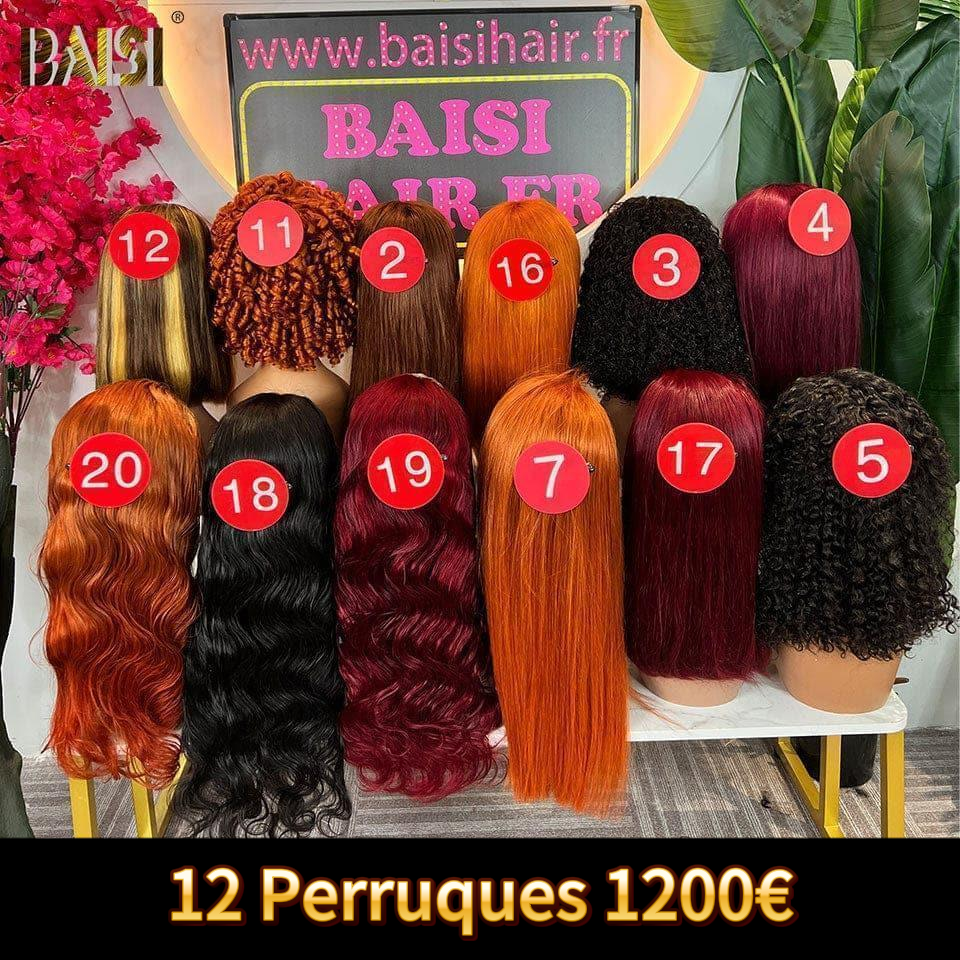 BAISI 12 Parrucche in FRANCIA € 1200 PREZZO promozionale in capelli veri al 100% CODICE: VIP100