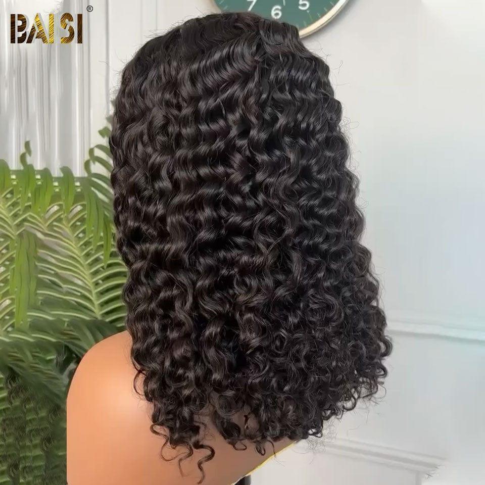 BAISI Parrucche 13x4 Lace Frontal Deep Wave Bob 100% Capelli Umani