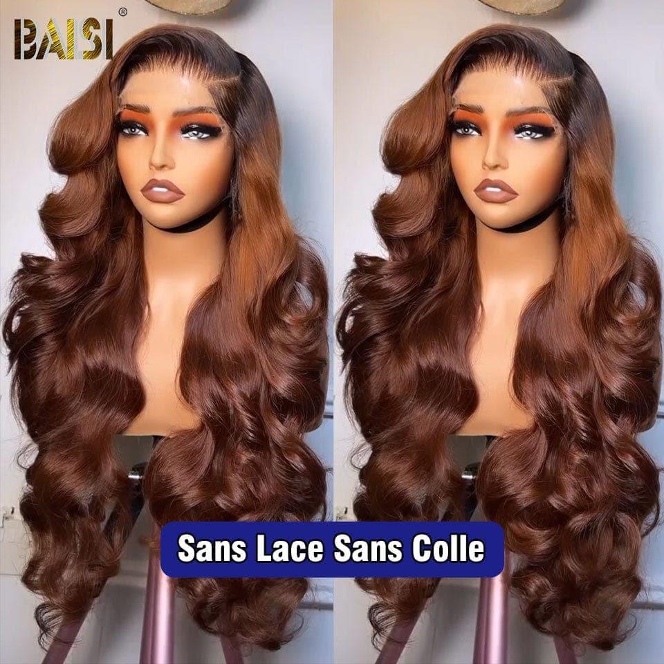 BAISI 13x4 Lace Frontal Parrucca Body Wave Nero Marrone 1B#4 Pre-pettinata Non Serve Colleen 100% Capelli Umani