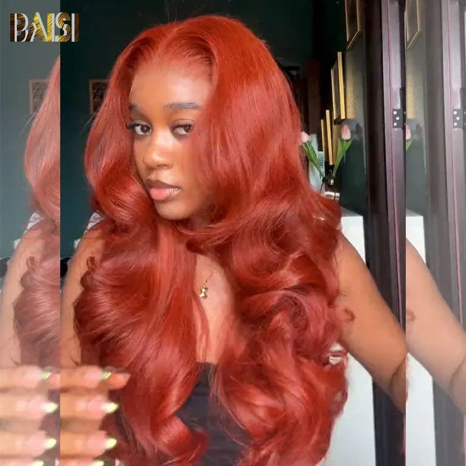 BAISI perruque Body Wave en Orange à moitié prix en 24H 166€ en 100% cheveux humains