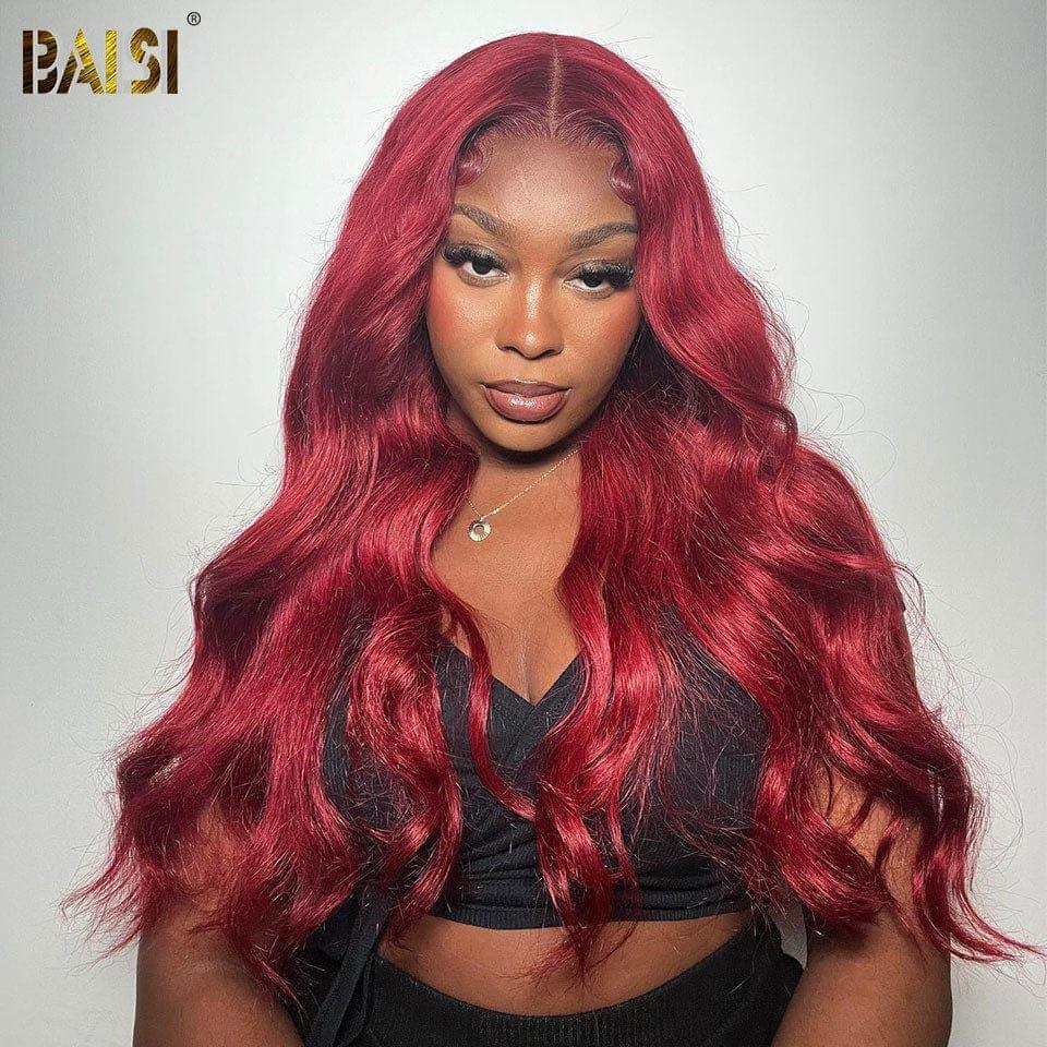 BAISI Acquista minimo 2 parrucche al prezzo di fabbrica fornitore 13x4 Lace Frontal Parrucca Body Wave Rossa Senza Colla Lace già tagliata Facile da Indossare in 100% Capelli Umani (Nessun Codice Necessario)
