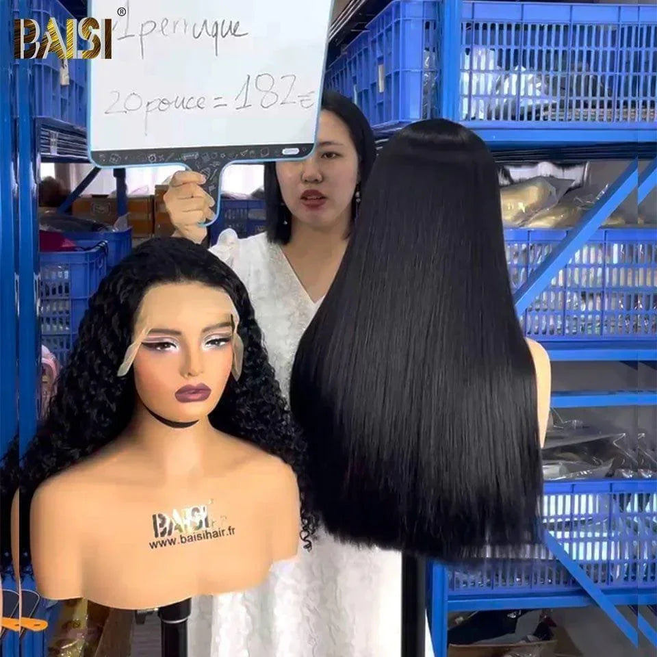 BAISI 2 Pixie Sans Colle 68€ Pixie afro curly ou 2 Perruques de Luxe Frontal 300€ Fabriquées par les cheveux double drawn 250% densité en 100% vrais cheveux humains